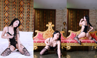 6月新品，高顏值美模【Yui】超清私拍，連體鏤空情趣露奶露逼，一線天肥厚鮑魚誘惑十足-2